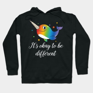 It's Okay To Be Different Unicorn Whale Hoodie